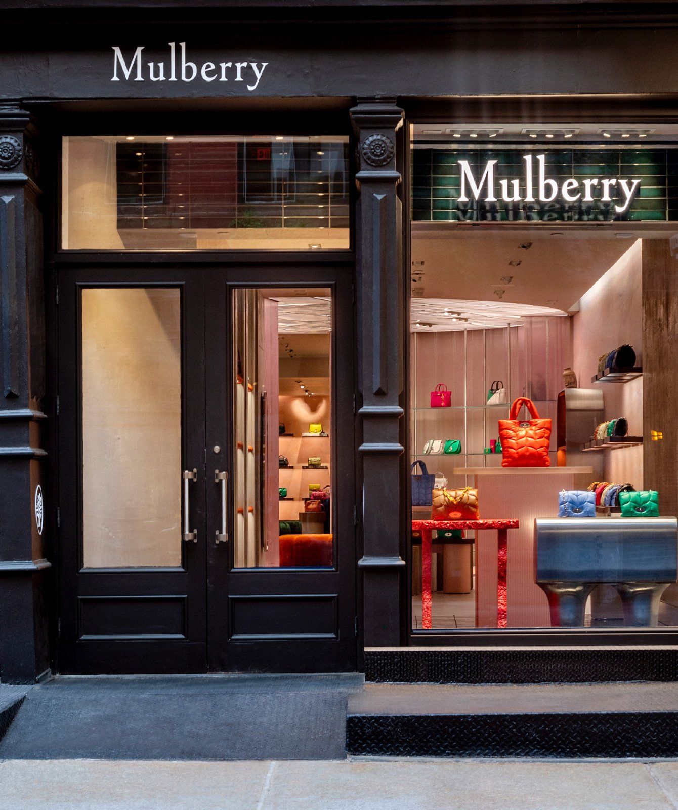 Front of Mulberry store in New York